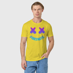 Мужская футболка хлопок Fortnite x Marshmello neon - фото 2