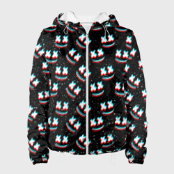 Женская куртка 3D Marshmello glitch space