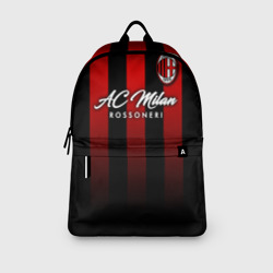 Рюкзак с принтом Милан для любого человека, вид спереди №3. Цвет основы: белый