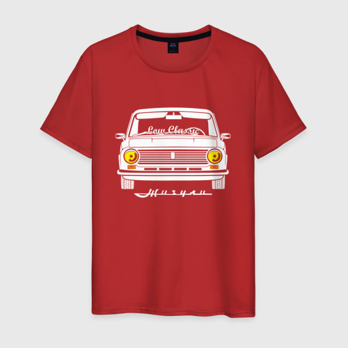 Мужская футболка хлопок Жигули 2101 Resto Low Classic, цвет красный