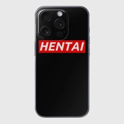 Чехол для iPhone 15 Pro Max силиконовый с защитой камеры HENTAI с ахегао