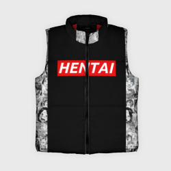 Женский жилет утепленный 3D HENTAI с ахегао