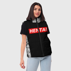 Женский жилет утепленный 3D HENTAI с ахегао - фото 2
