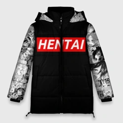 Женская зимняя куртка Oversize HENTAI с ахегао
