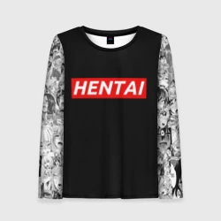 Женский лонгслив 3D HENTAI с ахегао