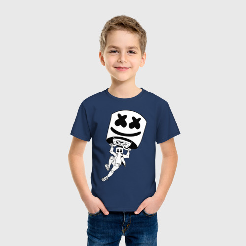 Детская футболка хлопок Фортнайт, цвет темно-синий - фото 3