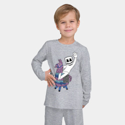 Детская пижама с лонгсливом хлопок Лама - фото 2