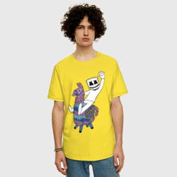 Мужская футболка хлопок Oversize Лама - фото 2