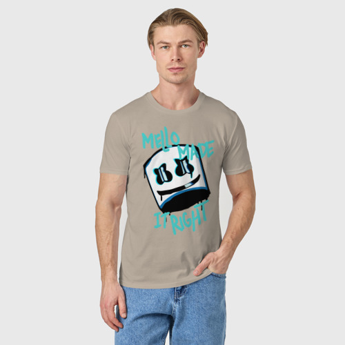 Мужская футболка хлопок Mello Made, цвет миндальный - фото 3