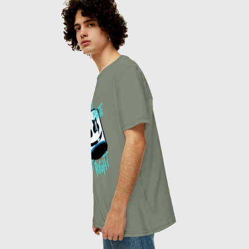 Мужская футболка хлопок Oversize Mello Made, цвет авокадо - фото 5