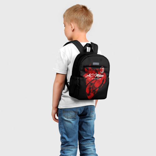 Детский рюкзак 3D с принтом Милан, фото на моделе #1
