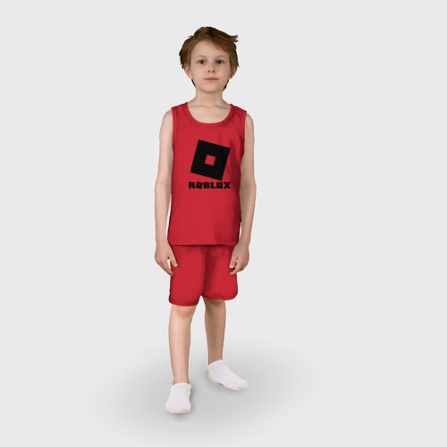 Детская пижама с шортами хлопок Roblox, цвет красный - фото 3