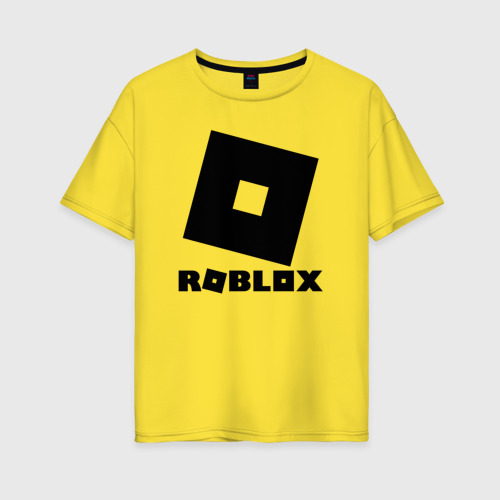 Женская футболка хлопок Oversize Roblox, цвет желтый