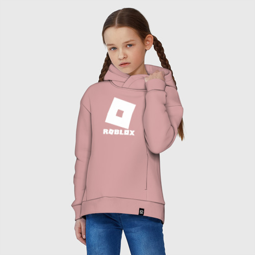 Детское худи Oversize хлопок Roblox, цвет пыльно-розовый - фото 3