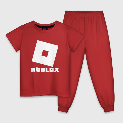 Детская пижама хлопок с принтом Roblox, вид спереди #2