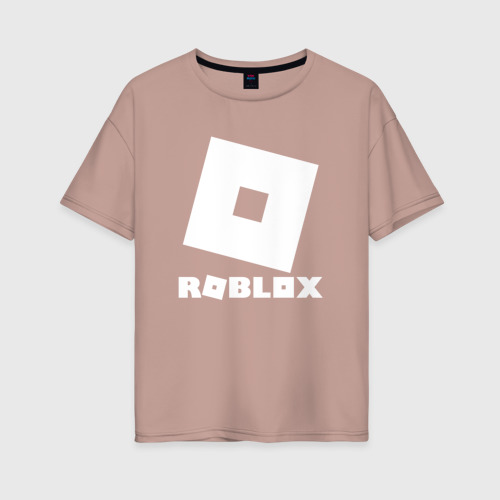 Женская футболка хлопок Oversize Roblox, цвет пыльно-розовый