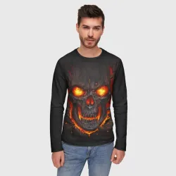 Мужской лонгслив 3D Skull Lava - фото 2