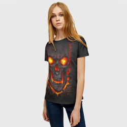 Женская футболка 3D Skull Lava - фото 2