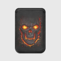 Картхолдер Magsafe магнитный Skull Lava