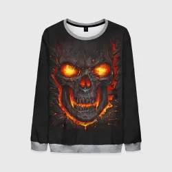 Мужской свитшот 3D Skull Lava