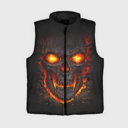 Женский жилет утепленный 3D Skull Lava