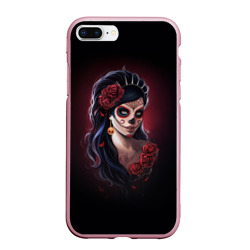 Чехол для iPhone 7Plus/8 Plus матовый Muertos День Мертвых