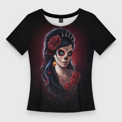 Женская футболка 3D Slim Muertos День Мертвых