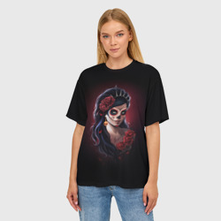 Женская футболка oversize 3D Muertos День Мертвых - фото 2