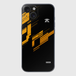 Чехол для iPhone 15 силиконовый с защитой камеры Cs:go - Fnatic Orange 2019