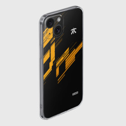 Чехол для iPhone 15 силиконовый с защитой камеры Cs:go - Fnatic Orange 2019 - фото 2
