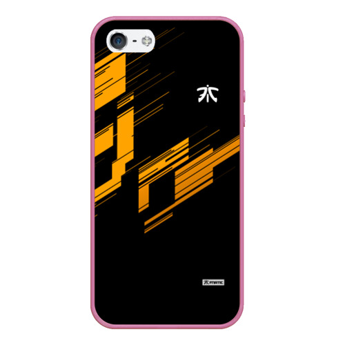 Чехол для iPhone 5/5S матовый Cs:go - Fnatic Orange 2019, цвет малиновый