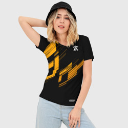 Женская футболка 3D Slim Cs:go - Fnatic Orange 2019 - фото 2