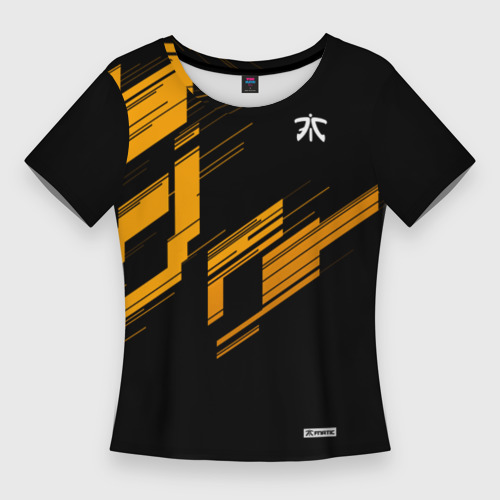 Женская футболка 3D Slim Cs:go - Fnatic Orange 2019, цвет 3D печать