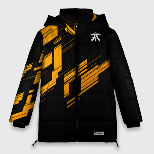 Женская зимняя куртка Oversize Cs:go - Fnatic Orange 2019, цвет светло-серый