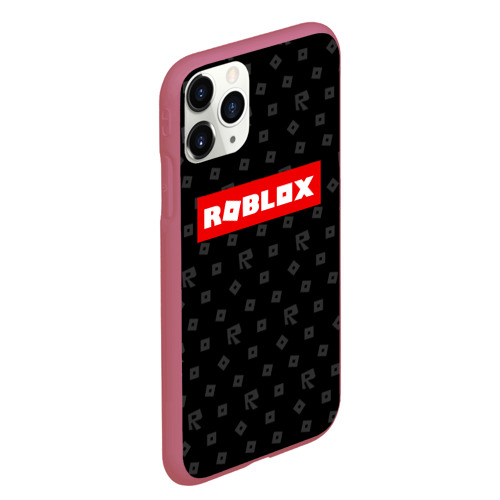 Чехол для iPhone 11 Pro Max матовый Roblox, цвет малиновый - фото 3