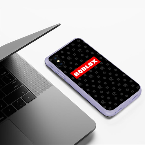 Чехол для iPhone XS Max матовый Roblox, цвет светло-сиреневый - фото 5