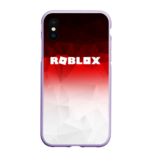 Чехол для iPhone XS Max матовый Roblox, цвет светло-сиреневый