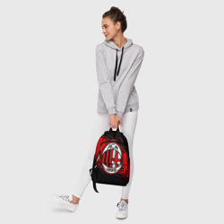 Рюкзак с принтом Милан для любого человека, вид спереди №6. Цвет основы: белый