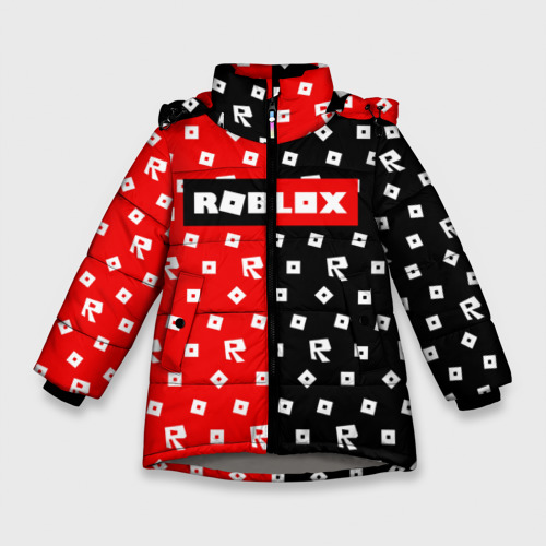 Зимняя куртка для девочек 3D Roblox, цвет светло-серый