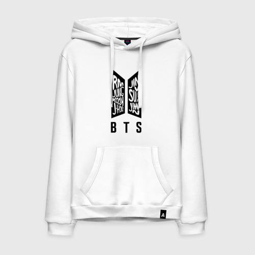 Мужская толстовка хлопок BTS, цвет белый