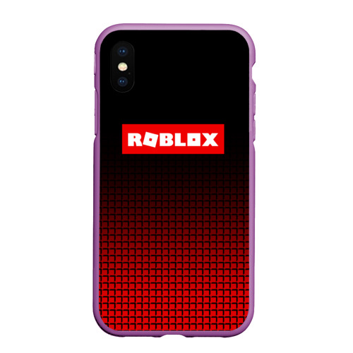 Чехол для iPhone XS Max матовый Roblox, цвет фиолетовый