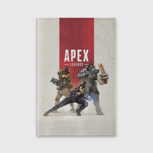 Обложка для паспорта матовая кожа Apex Legends, цвет пыльно-розовый