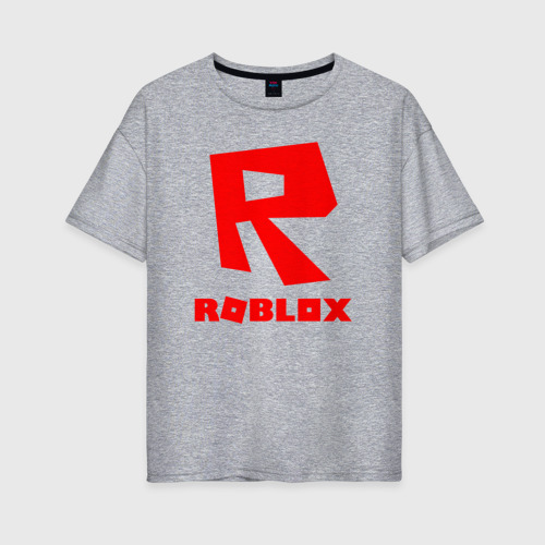 Женская футболка хлопок Oversize Roblox, цвет меланж