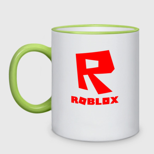 Кружка двухцветная Roblox, цвет Кант светло-зеленый