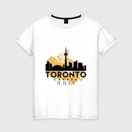 Женская футболка хлопок Торонто - Канада, цвет белый