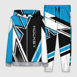 Женский костюм 3D Hockey black blue white