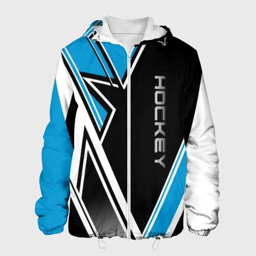 Мужская куртка 3D Hockey black blue white
