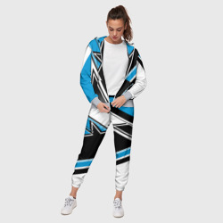 Женский костюм 3D Hockey black blue white - фото 2