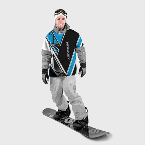 Накидка на куртку 3D Hockey black blue white, цвет 3D печать - фото 3