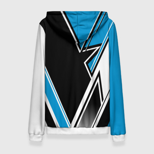 Женская толстовка 3D Hockey black blue white, цвет 3D печать - фото 2